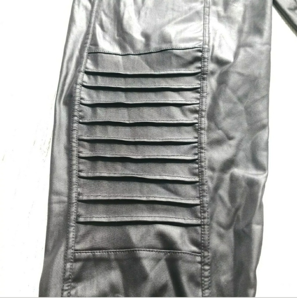 Julia Women's Pants Skinny Wet Look Sexy Punk Goth - Picture 4 of 8